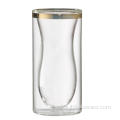 High borosilicate double wall glass cup